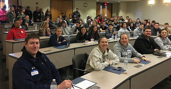 Moravian's student-athletes take part in Sophomore Leadership Day.