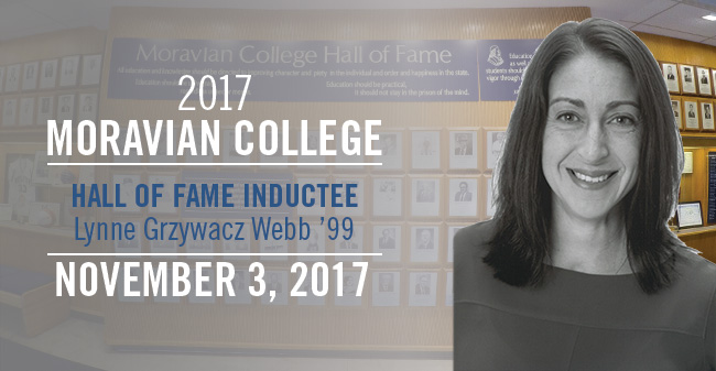 2017 Moravian College Hall of Fame Inductee Lynne Grzywacz Webb, Class of 1999.