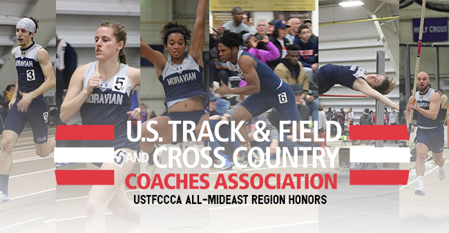 John Spirk, Carly Danoski, Melissa Cheong, Zion Howard, Casie Cronk and Scott Goodwin named to the USTFCCCA All-Mideast Region squad.