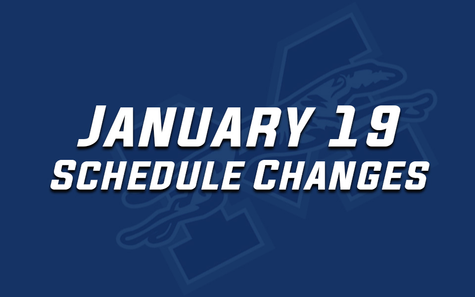 January 19, 2019 schedule changes
