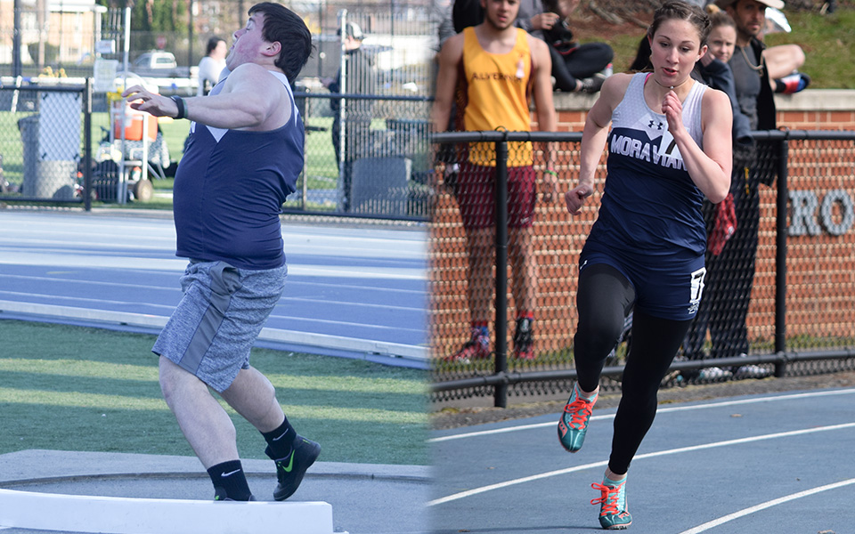 Junior Ryan Harper and sophomore Morgan Weaver compete in meets at Timothy Bredegam Track and Rocco Calvo Field during the 2018 season.
