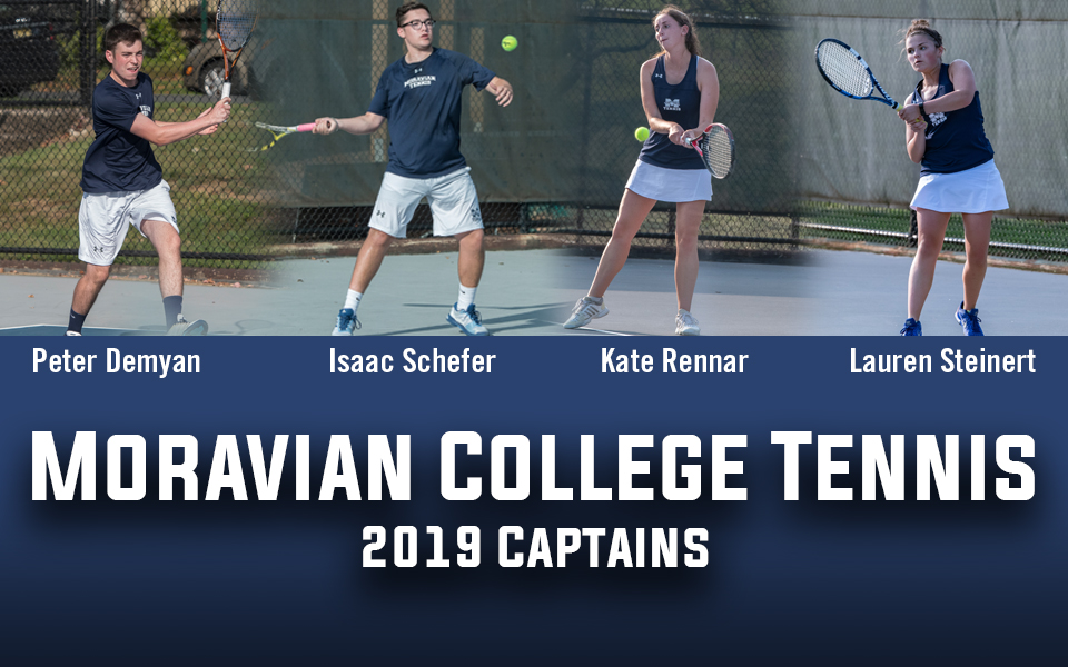 Peter Demyan, Isaac Schefer, Kate Rennar and Lauren Steinert named as men's and women's tennis team captains.