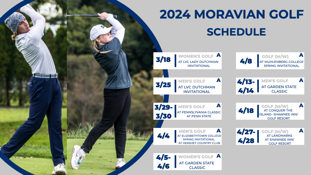 2024 spring golf schedule graphic