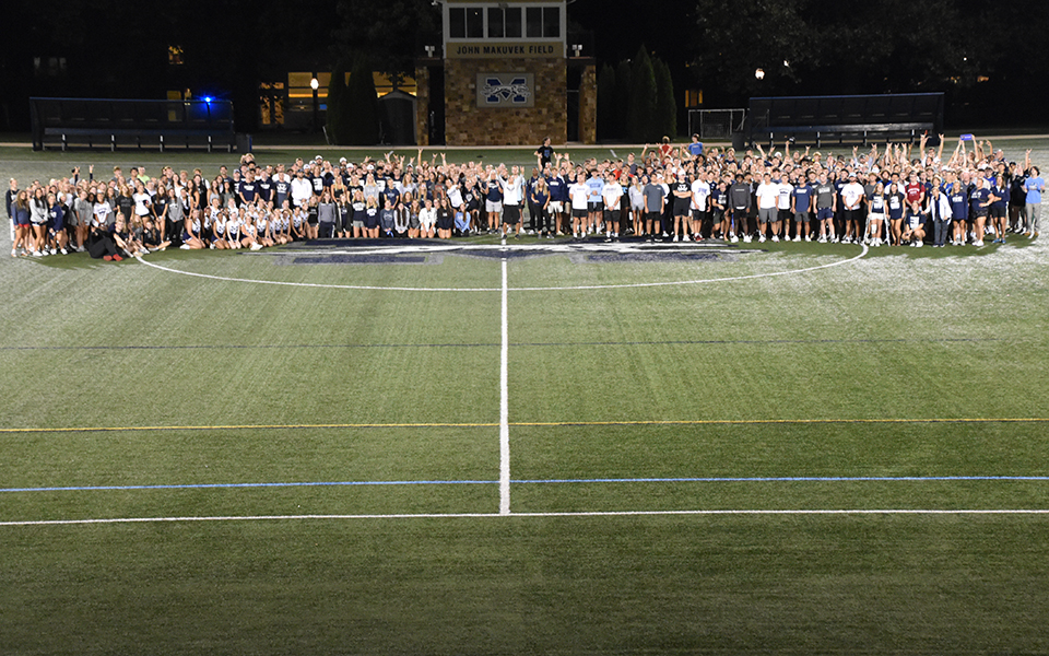 Moravian's student-athletes set to compete in 2023-24 participated in the annual SAAC Kickoff Event on John Makuvek Field.