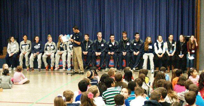 Moravian student-athletes participate in Read Across America