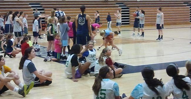 St. Jane's Basketball Clinic in Johnston Hall