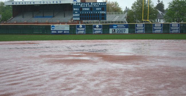 Blue & Grey Field under rain