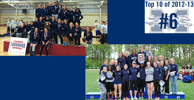 Women's Track & Field Champions as story #6 in 2012-13
