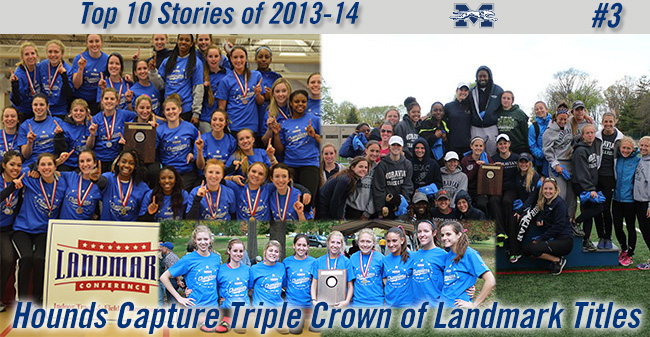 2013-14 Top Stories - #3 - Women's cross country and track & field sweep Landmark Conference titles