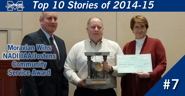 Top 10 Stories of 2014-15 - #7 Moravian Receives NADIIIAA/Jostens Community Service Award