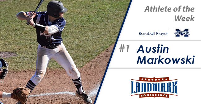 Austin Markowski '19 named as Landmark Conference Baseball Player of the Week.