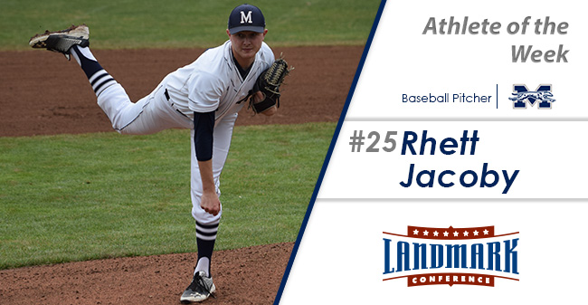 Rhett Jacoby '19 has been named the Landmark Conference Baseball Pitcher of the Week.
