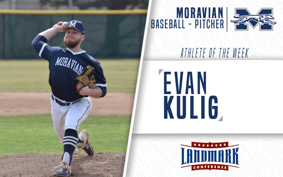 Evan Kulig selected as Landmark Conference Baseball Pitcher of the Week