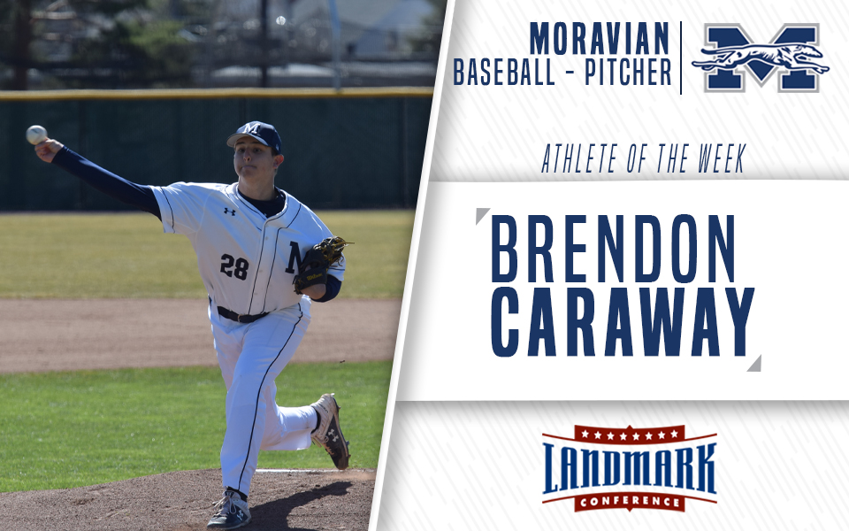 Brendon Caraway selected as Landmark Conference Baseball Pitcher of the Week
