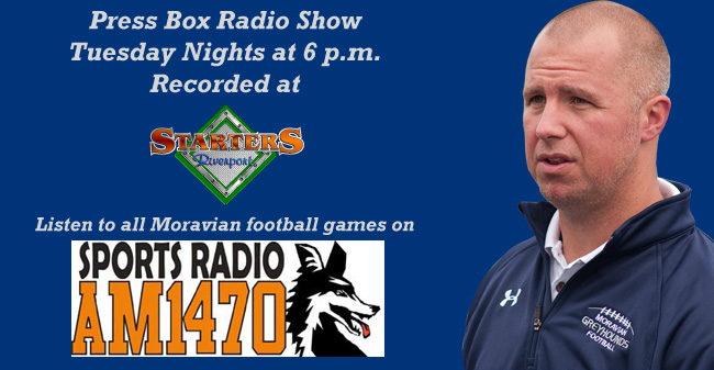 Brown, Pukszyn on Moravian Press Box Show Tuesday at Starters Riverport