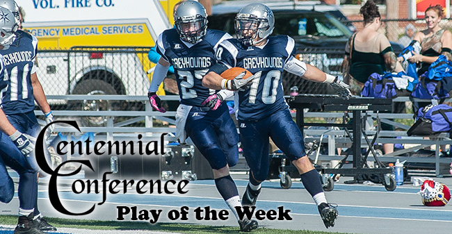 Orlando's Fumble Return for TD Selected as Centennial Conference Play of the Week