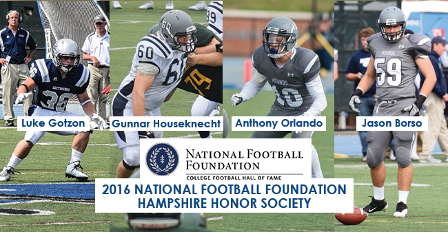 Four Greyhounds Selected to National Football Foundation Hampshire Honor Society