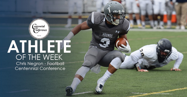 Negron Selected as Centennial Conference Co-Offensive Player of the Week