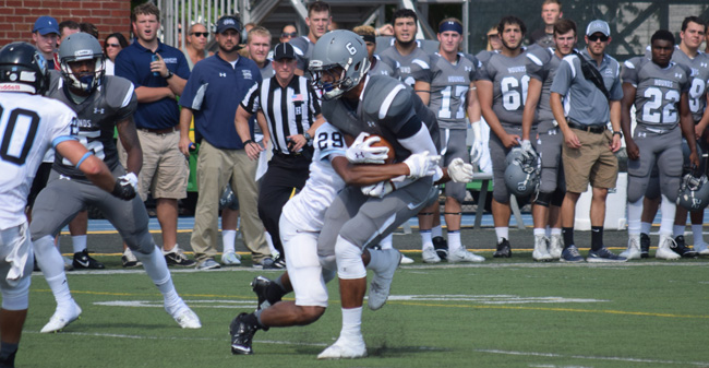 Snyder-Scipio Hits Century Mark in Receptions but Hounds Fall to No. 11 Johns Hopkins