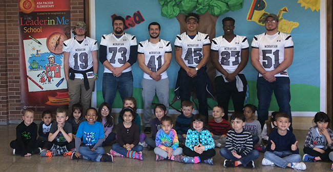Greyhounds Participate in Read Across America at Asa Packer Elementary