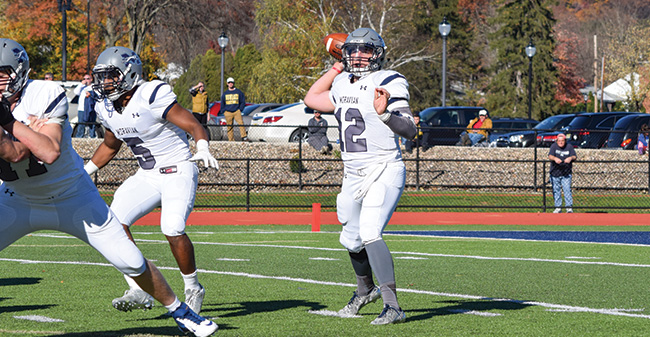 Hayes Sets Game & Career Passing Marks as Greyhounds Top Juniata, 42-30