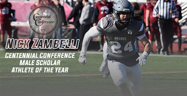 Nick Zambelli '19 selected as Centennial Conference Male Scholar-Athlete of the Year.
