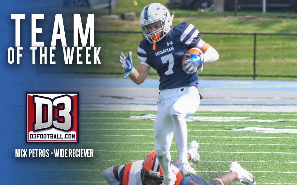 Nick Petros named to D3football.com Team of the Week