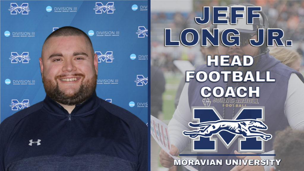 Jeff Long Jr. head shot and action picture for announcement as football coach.