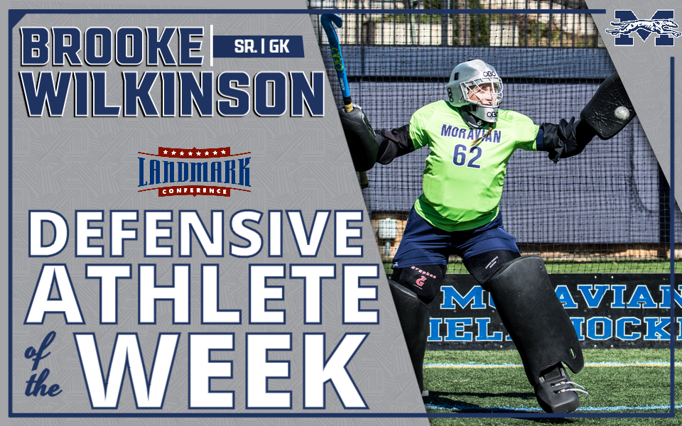 Brooke Wilkinson making a stop for Landmark Conference Athlete of the Week graphic