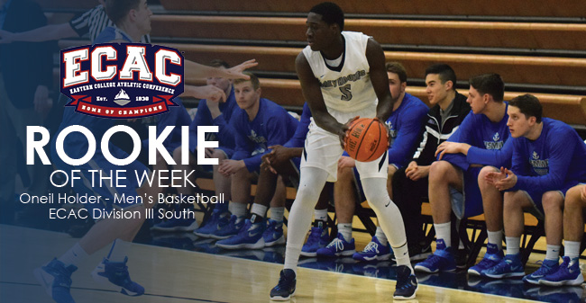 Holder Selected as ECAC DIII South Men's Basketball Rookie of the Week