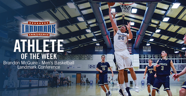 McGuire Selected as Landmark Conference Men's Basketball Athlete of the Week for Third Time in 2016-17