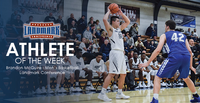 McGuire Selected as Landmark Conference Men's Basketball Athlete of the Week