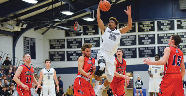Greyhounds Dial in from Long Distance with 18 Three-Pointers in Win over DeSales