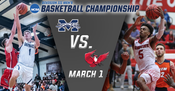 Men's Basketball to play Keene State (N.H.) in opening round of NCAA Division III Tournament on March 1.