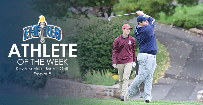 Kunkle Selected as Empire 8 Conference Men's Golf Athlete of the Week