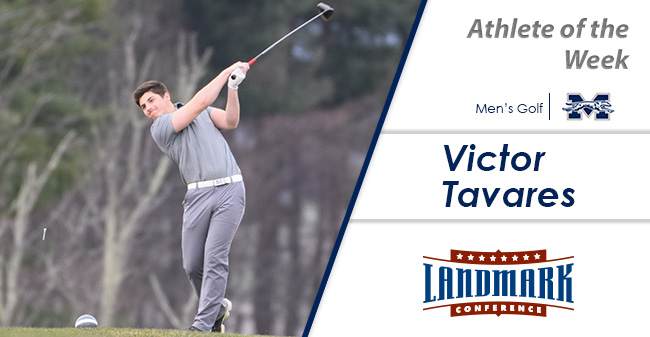 Victor Tavares '21 honored as Landmark Conference Men's Golf Athlete of the Week.