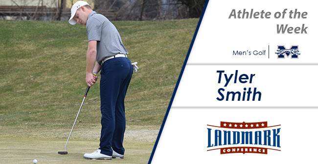 Tyler Smith '18 honored as Landmark Conference Men's Golf Athlete of the Week.