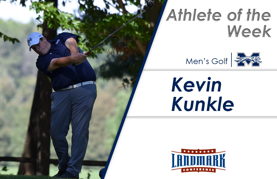 Kevin Kunkle '18 selected as Landmark Conference Men's Golf Athlete of the Week.