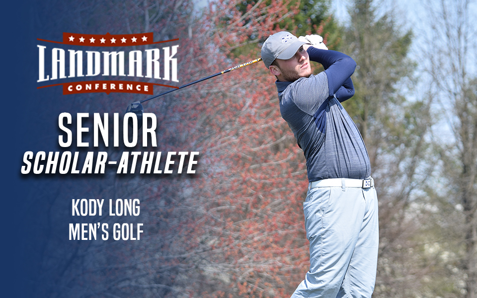 Kody Long honored as Landmark Conference Men's Golf Senior Scholar-Athlete.