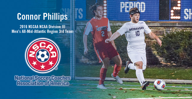 Phillips Selected to NSCAA DIII Men's Soccer All-Mid-Atlantic Region Third Team