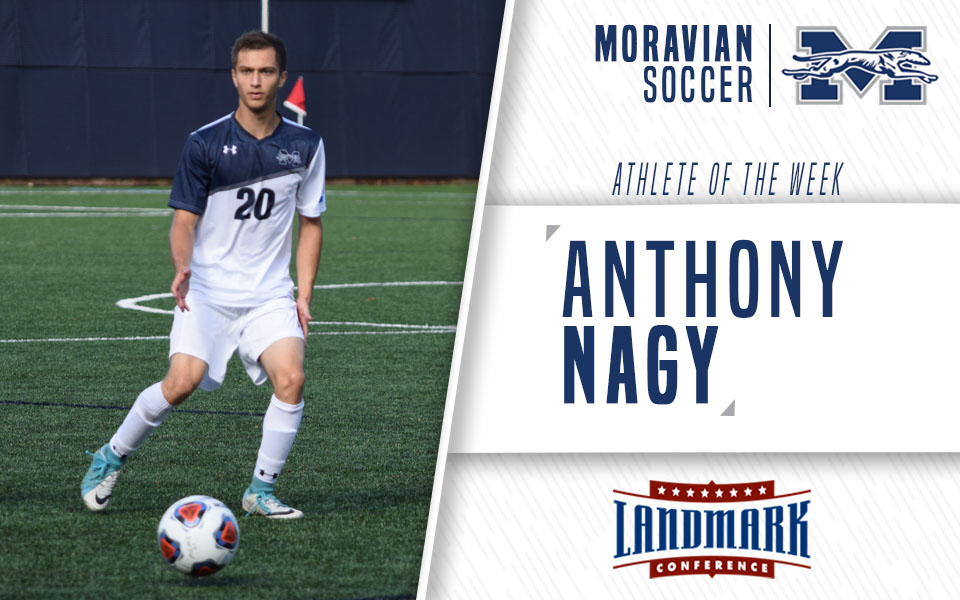 Anthony Nagy selected as Landmark Conference Men's Soccer Offensive Athlete of the Week