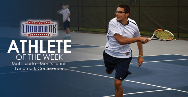 Tuorto Honored as Landmark Conference Men's Tennis Athlete of the Week