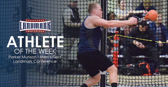 Munson Named Landmark Conference Field Athlete of the Week