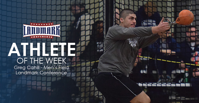 Cahill Named Landmark Conference Men's Field Athlete of the Week