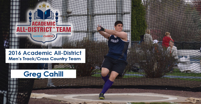 Cahill Named to CoSIDA Academic All-District Team for Men's Track & Field/Cross Country