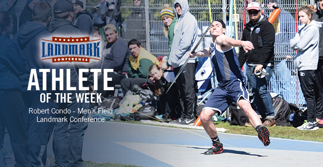 Condo Selected as Landmark Conference Men's Field Athlete of the Week