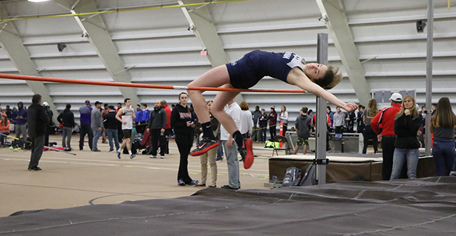 Cassie Cronk in the high jump.