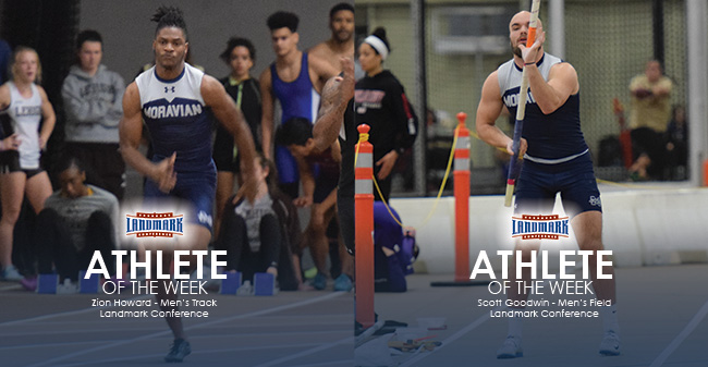 Zion Howard '21 and Scott Goodwin '19 named as Landmark Conference Men's Track & Field Athlete of the Week for second consecutive week.