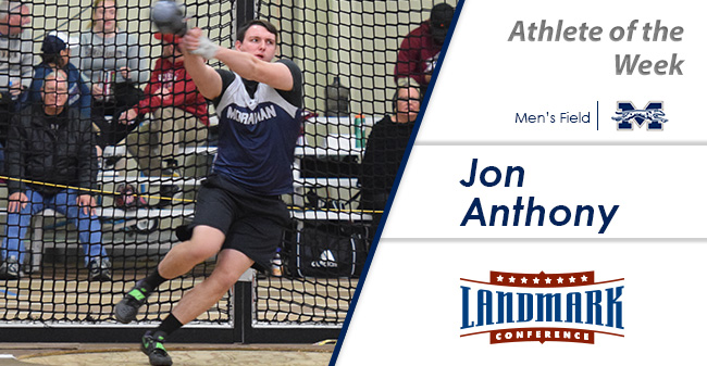 Jon Anthony '19 named as the Landmark Conference Men's Field Athlete of the Week.