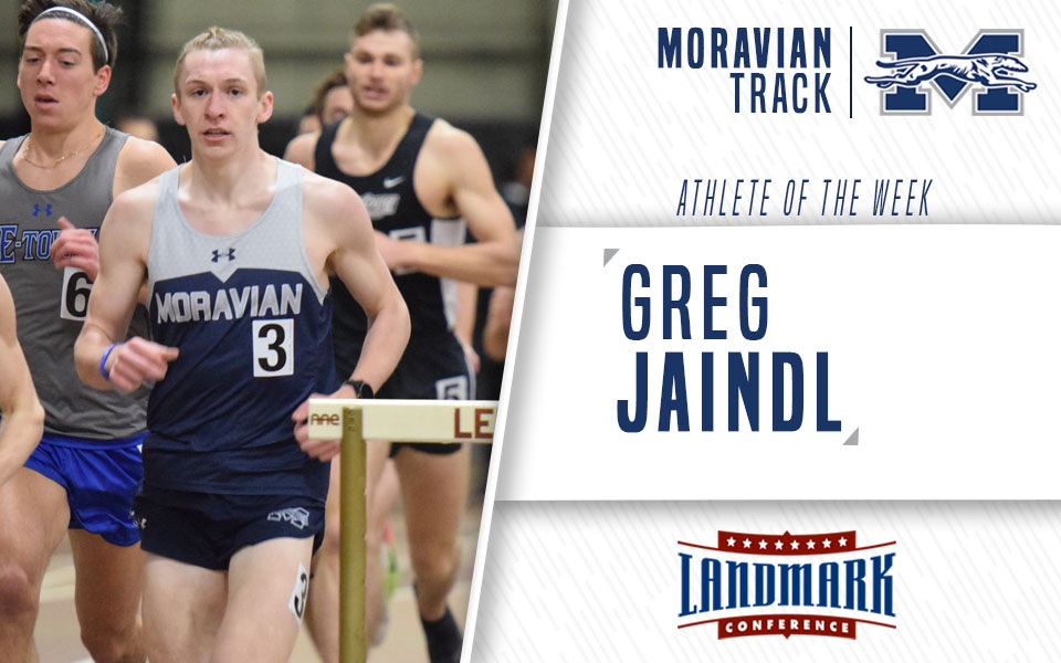 Junior Greg Jaindl named as the Landmark Conference Men's Track Athlete of the Week.